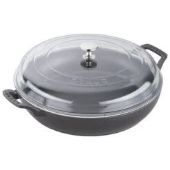 Staub 3.5 Qt. Braiser W/ Glass Lid -BBQ Grills Sales Store 40501 983 0 1