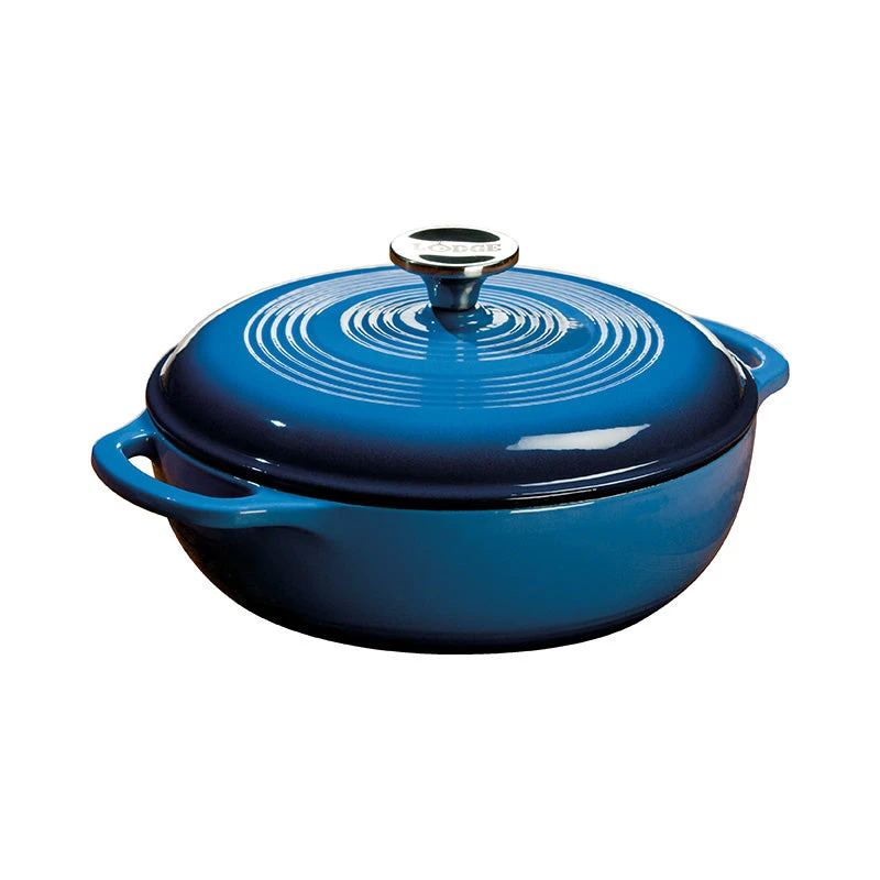 Lodge 3 Quart Enameled Dutch Oven, Blue 1 Lodge 3 Quart Enameled Dutch Oven, Blue