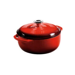 Lodge 4.5 Quart Enameled Dutch Oven, Red