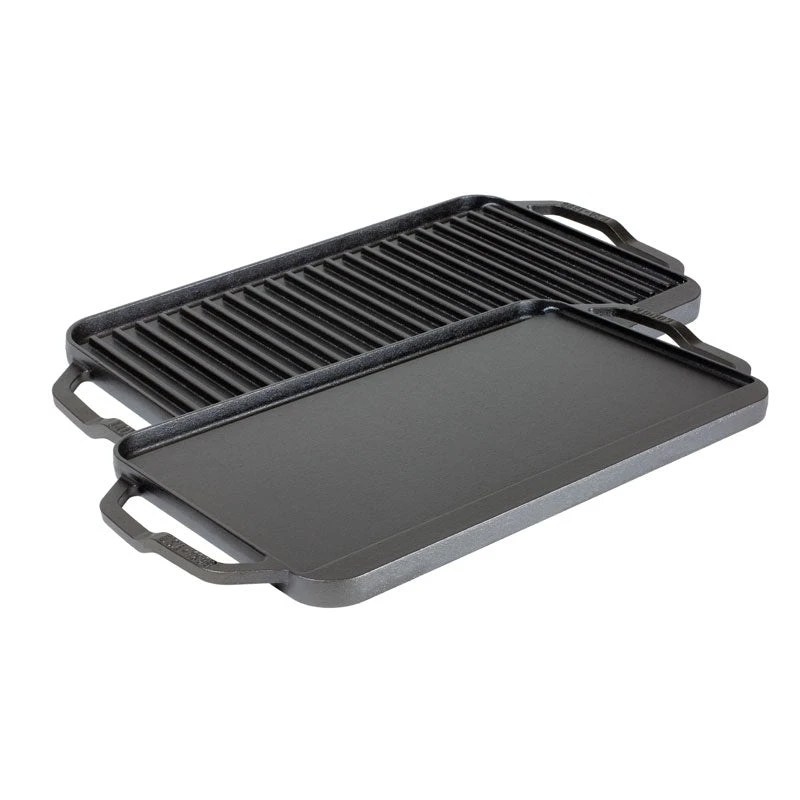 Lodge Chef Collection 19.5 X 10 Inch Cast Iron Reversible Grill/Griddle 1 Lodge Chef Collection 19.5 X 10 Inch Cast Iron Reversible Grill/Griddle