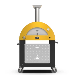 Alfa Moderno 2 Pizze -BBQ Grills Sales Store alfa moderno 2 pizze fire yellow with base