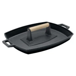 Bayou Classic Cast Iron Shallow Pan And Press Set